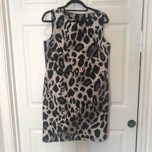 Ann Taylor Leopard Sheath Dress